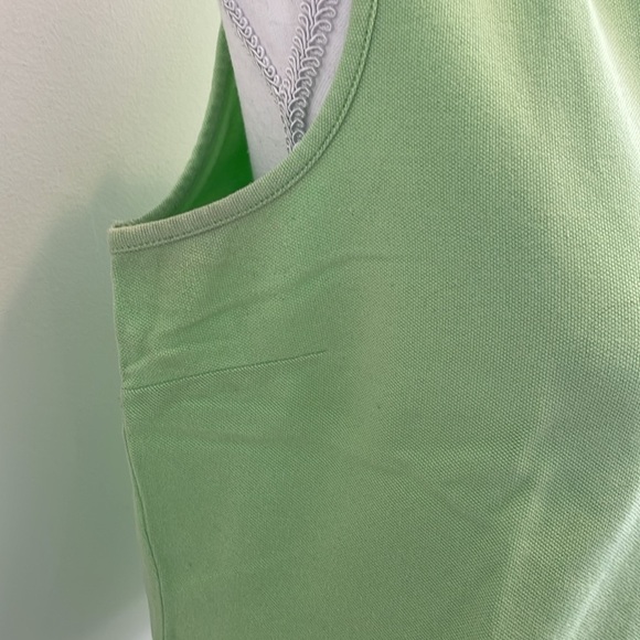 Rafaella Green Collared V Neck Pullover - Picture 2 of 4